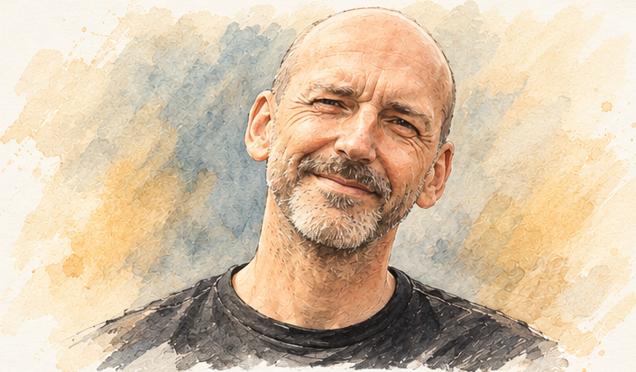 Aquarellporträt von Michael Mittelbach